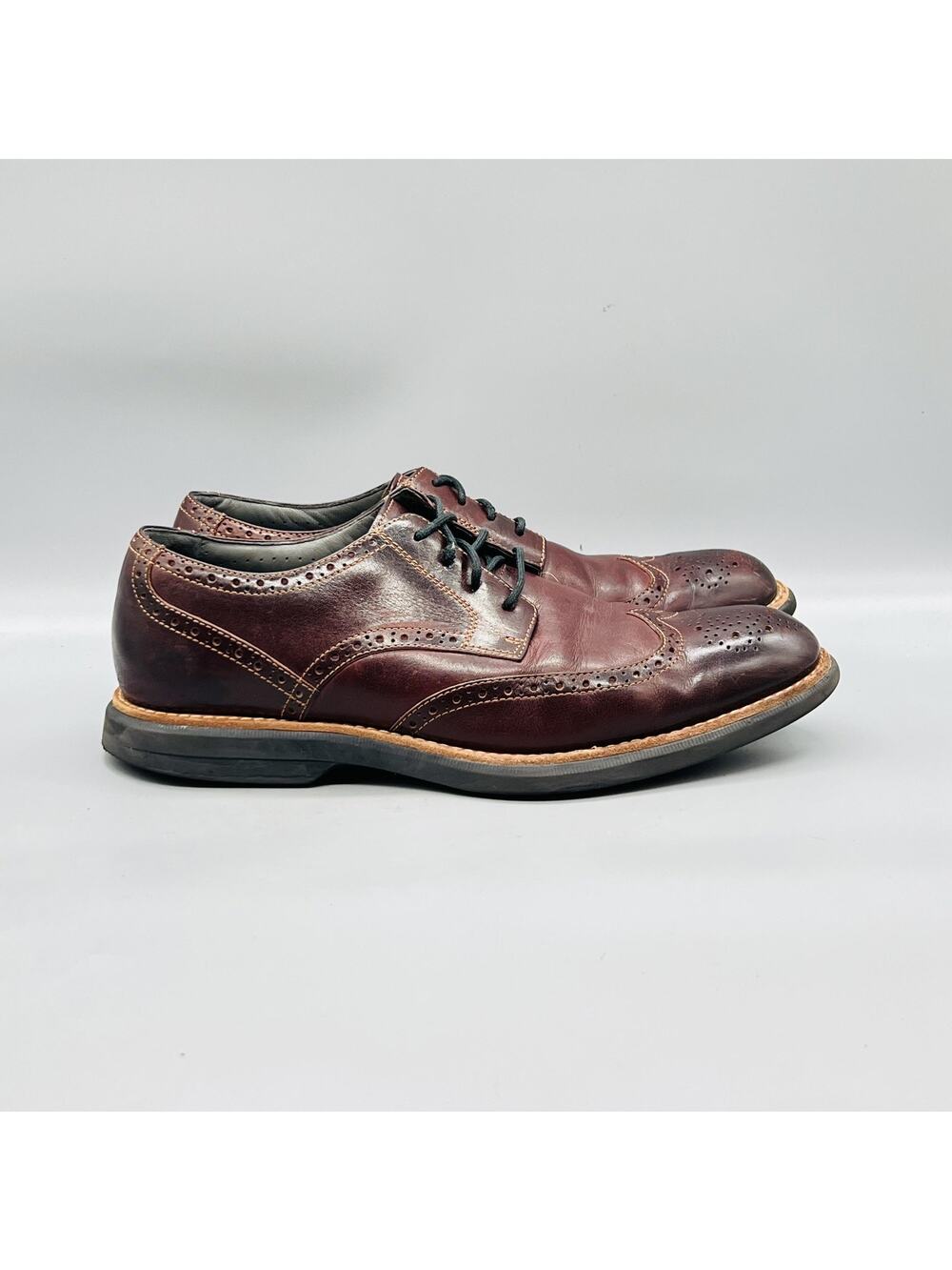 Sperry Shoes Mens 11 Brown Leather Top Sider Gold Cup Wingtip Oxford Brogue